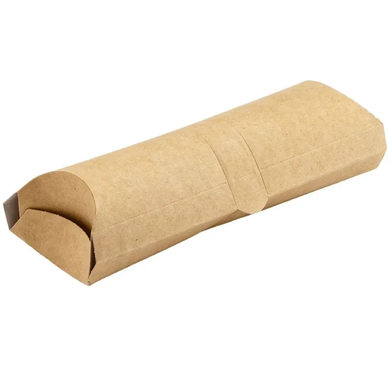 Упаковка для роллов и шаурмы DoEco Eco Pillow, 200х70х55 мм, крафт (50 шт/уп)