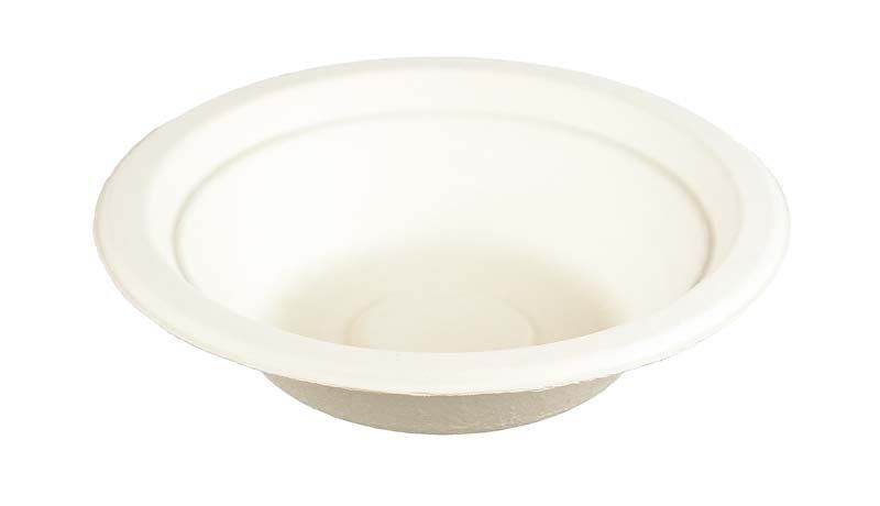 Тарелка круглая сахарный тростник для супа 500мл 50шт/уп 1000шт/кор