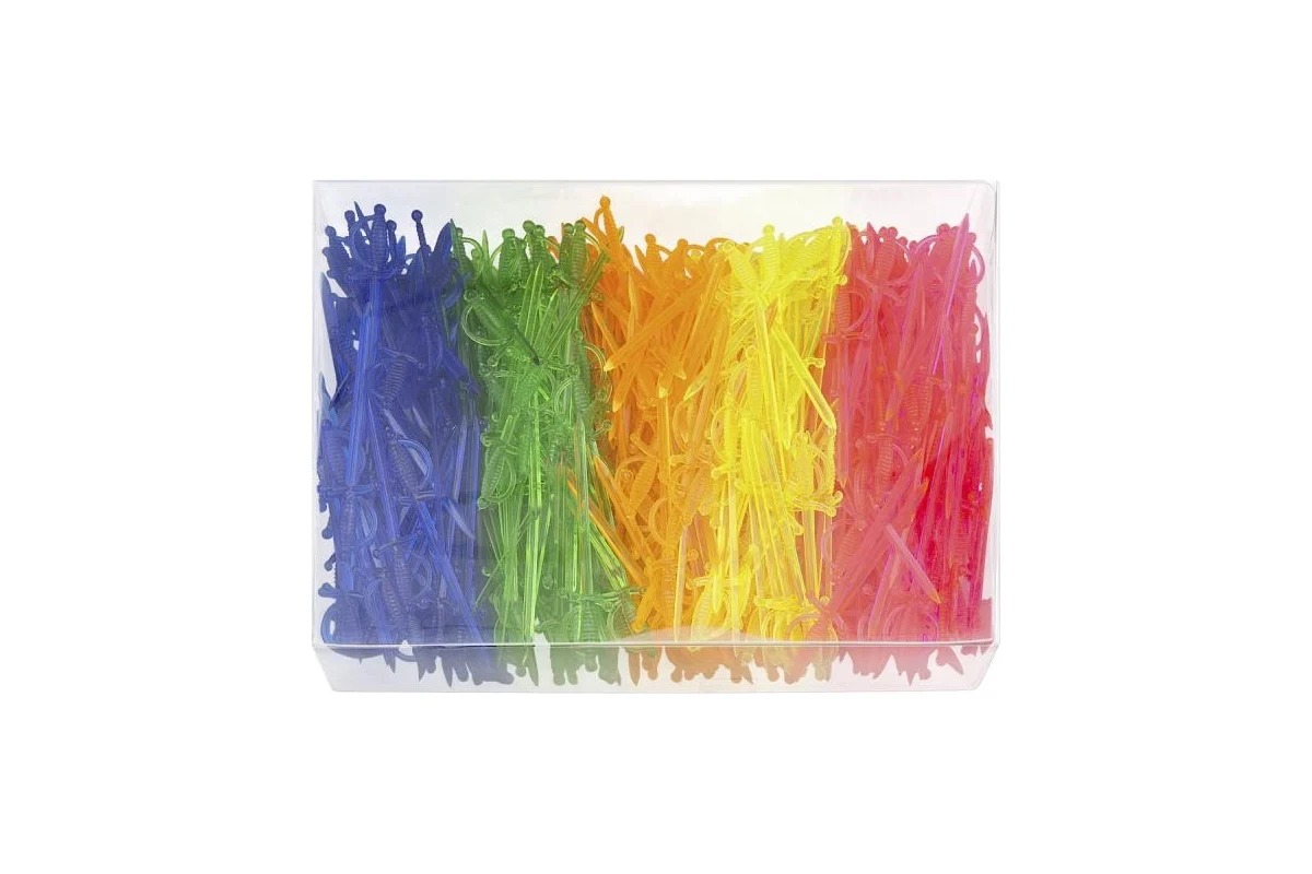 Шпажки для канапэ Шпага 8,5 см цветные, 500шт/уп 2