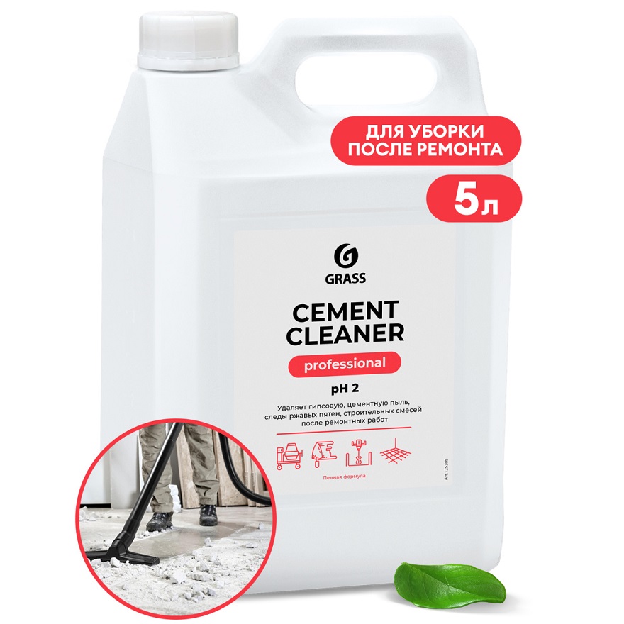 Очиститель кислотный для удаления цемента Grass Cement Cleaner, 5 л (канистра)