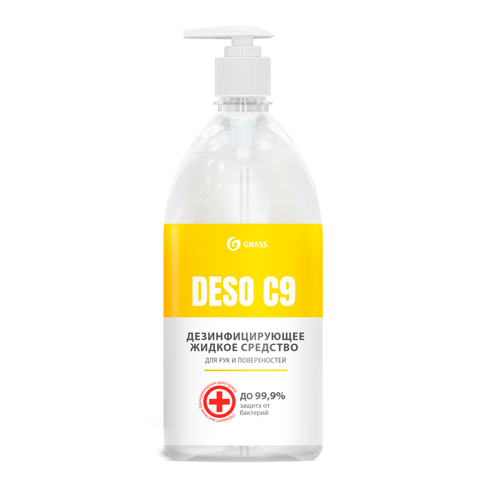 Антисептик Grass DESO C9 со спиртом, 1 л, с дозатором